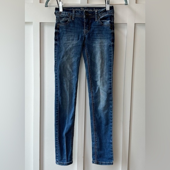 Justice Premium Girls Size 10S Simply Low Super Skinny Stretch Jeans Short Flaw - Picture 1 of 7